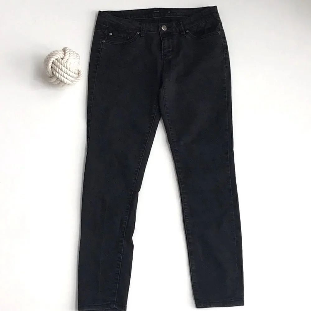 Harper Black Denim Skinny Mid Rise Jeans